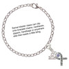 Silver Plated Scroll Ribbon with Lavender Crystal - Silver Plated Clip on Charm with Mini Year 2025 Jewelry Ideas and Examples