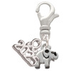 Silver Plated Mini Elephant - Silver Plated Clip on Charm with Mini Year 2025: Year to Remember Jewelry Gift - Celebrations