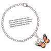 Silver Plated Large Monarch Butterfly with 6 AB Crystals - Silver Plated Clip on Charm with Mini Year 2025 Jewelry Ideas and Examples