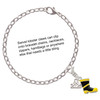 Silver Plated Black and Yellow Firefighter Boot - Silver Plated Clip on Charm with Mini Year 2025 Jewelry Ideas and Examples