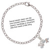 Silver Plated Survivor with Pink Ribbon - Silver Plated Clip on Charm with Mini Year 2025 Jewelry Ideas and Examples