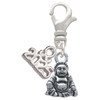 Silver Plated Mini Buddha - Silver Plated Clip on Charm with Mini Year 2025: Year to Remember Jewelry Gift - Celebrations