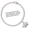 Silver Plated Crown with Clear Crystals - Silver Plated Clip on Charm with Mini Year 2025 Jewelry Ideas and Examples