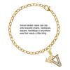 Gold-tone Crystal Initial - V - Gold-tone Plated Clip on Charm with Mini Year 2025 Jewelry Ideas and Examples