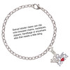 Silver Plated Cheer Mom with Red Heart - Silver Plated Clip on Charm with Mini Year 2025 Jewelry Ideas and Examples