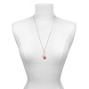 Silver Plated Medium Translucent Red Paw - Silver Plated Clip on Charm with Mini Year 2025