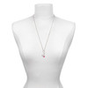 Silver Plated Mini Translucent Hot Pink Paw - Silver Plated Clip on Charm with Mini Year 2025