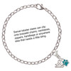Silver Plated Mini Translucent Teal Paw - Silver Plated Clip on Charm with Mini Year 2025 Jewelry Ideas and Examples