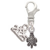 Silver Plated Mini Sea Turtle - Silver Plated Clip on Charm with Mini Year 2025: Year to Remember Jewelry Gift - Celebrations