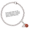 Silver Plated Mini Orange Basketball - Silver Plated Clip on Charm with Mini Year 2025 Jewelry Ideas and Examples