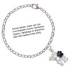 Silver Plated Love with Black Paw - Silver Plated Clip on Charm with Mini Year 2025 Jewelry Ideas and Examples