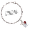 Silver Plated Love with Maroon Paw - Silver Plated Clip on Charm with Mini Year 2025 Jewelry Ideas and Examples