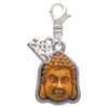 Resin Buddha Head in Frame - Silver Plated Clip on Charm with Mini Year 2025: Year to Remember Jewelry Gift - Celebrations