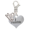 Silver Plated I Tumble Heart - Silver Plated Clip on Charm with Mini Year 2025: Year to Remember Jewelry Gift - Celebrations