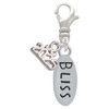 Silver Plated Bliss Oval - Silver Plated Clip on Charm with Mini Year 2025: Year to Remember Jewelry Gift - Celebrations