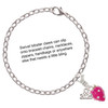 Silver Plated Large 3-D Hot Pink Strawberry with Crystals - Silver Plated Clip on Charm with Mini Year 2025 Jewelry Ideas and Examples