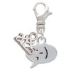 Silver Plated Emoticon :- ) - Winking - Silver Plated Clip on Charm with Mini Year 2025: Year to Remember Jewelry Gift - Celebrations