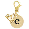 Gold-tone Disc 1/2'' Initial - e - Gold-tone Plated Clip on Charm with Mini Year 2025: Year to Remember Jewelry Gift - Celebrations