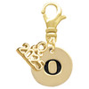Gold-tone Disc 1/2'' Initial - o - Gold-tone Plated Clip on Charm with Mini Year 2025: Year to Remember Jewelry Gift - Celebrations