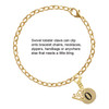 Gold-tone Disc 1/2'' Number - 0 - Gold-tone Plated Clip on Charm with Mini Year 2025 Jewelry Ideas and Examples