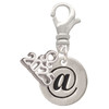Silver Plated Disc - Symbol - At Sign - @ - Silver Plated Clip on Charm with Mini Year 2025: Year to Remember Jewelry Gift - Celebrations
