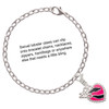 Silver Plated Hot Pink Zebra Print Heart - Silver Plated Clip on Charm with Mini Year 2025 Jewelry Ideas and Examples