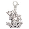 Silver Plated Large Filigree Frog - Silver Plated Clip on Charm with Mini Year 2025: Year to Remember Jewelry Gift - Celebrations