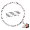 Silver Plated Orange Paw on Black Disc - Silver Plated Clip on Charm with Mini Year 2025 Jewelry Ideas and Examples