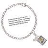 Two-tone Shadow Box ''Peace'' with Peace Sign - Silver Plated Clip on Charm with Mini Year 2025 Jewelry Ideas and Examples