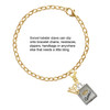 Shadow Box ''Queen'' with Gold-tone Crown - Gold-tone Plated Clip on Charm with Mini Year 2025 Jewelry Ideas and Examples
