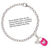 Hot Pink Enamel Lock with Clear Crystals - Silver Plated Clip on Charm with Mini Year 2025 Jewelry Ideas and Examples