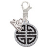 Silver Plated Black Chinese Blessing - Silver Plated Clip on Charm with Mini Year 2025: Year to Remember Jewelry Gift - Celebrations
