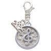 Silver Plated Music Clef - Round Seal - Silver Plated Clip on Charm with Mini Year 2025: Year to Remember Jewelry Gift - Celebrations