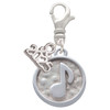 Silver Plated Music Note - Round Seal - Silver Plated Clip on Charm with Mini Year 2025: Year to Remember Jewelry Gift - Celebrations