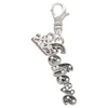 Silver Plated Crystal Script ''Believe'' - Silver Plated Clip on Charm with Mini Year 2025: Year to Remember Jewelry Gift - Celebrations