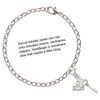 Silver Plated Small Clear AB Crystals Oval Key - Silver Plated Clip on Charm with Mini Year 2025 Jewelry Ideas and Examples