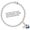 Silver Plated Small 3-D Blue Present Box with Bow - Silver Plated Clip on Charm with Mini Year 2025 Jewelry Ideas and Examples
