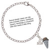 Silver Plated 3-D Resin Chocolate Ice Cream Cone with Crystals - Silver Plated Clip on Charm with Mini Year 2025 Jewelry Ideas and Examples