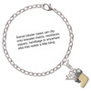 Two-tone 3-D Stocking with Clear Crystal - Silver Plated Clip on Charm with Mini Year 2025 Jewelry Ideas and Examples