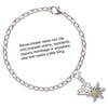 White Snowflake with Glitter and Clear AB Crystal - Silver Plated Clip on Charm with Mini Year 2025 Jewelry Ideas and Examples