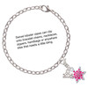 Hot Pink Snowflake with Hot Pink Crystal - Silver Plated Clip on Charm with Mini Year 2025 Jewelry Ideas and Examples