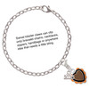 Silver Plated Brown & Black Heart with Orange Ruffles - Silver Plated Clip on Charm with Mini Year 2025 Jewelry Ideas and Examples