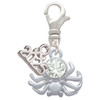 Silver Plated 3-D Clear Crystal Spider - Silver Plated Clip on Charm with Mini Year 2025: Year to Remember Jewelry Gift - Celebrations
