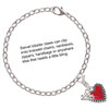 Silver Plated Red Heart with Beaded Border - Silver Plated Clip on Charm with Mini Year 2025 Jewelry Ideas and Examples