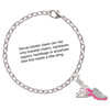 Silver Plated Hot Pink Running Shoe - Silver Plated Clip on Charm with Mini Year 2025 Jewelry Ideas and Examples