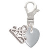 Silver Plated Mini Guitar Pick - Silver Plated Clip on Charm with Mini Year 2025: Year to Remember Jewelry Gift - Celebrations