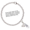 Silver Plated 3-D White Running Shoe - Silver Plated Clip on Charm with Mini Year 2025 Jewelry Ideas and Examples