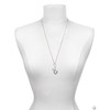 Silver Plated Beaded Clear AB Crystal Horseshoe with Good Luck - Silver Plated Clip on Charm with Mini Year 2025