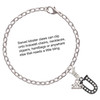 Black Nickeltone Crystal Initial - U - Beaded Border - Silver Plated Clip on Charm with Mini Year 2025 Jewelry Ideas and Examples