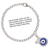 Silver Plated Large Blue Evil Eye with AB Crystal Border - Silver Plated Clip on Charm with Mini Year 2025 Jewelry Ideas and Examples